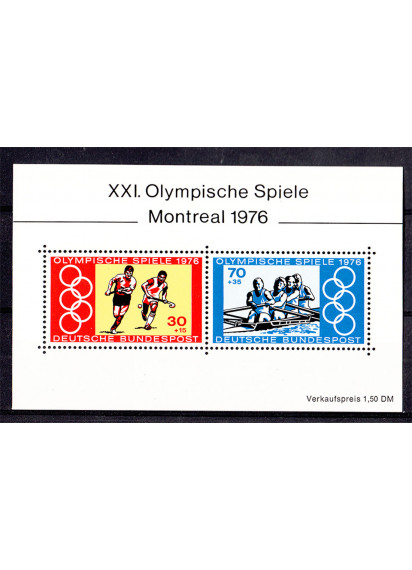 GERMANIA 1976 - XXI Giochi Olimpici Montreal 1976 foglietto